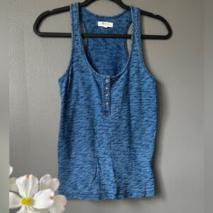 Madewell Slub Knit Tank (Blue- XS)